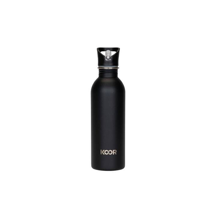 KOOR Sportflasche Nero (1000 ml, Schwarz)