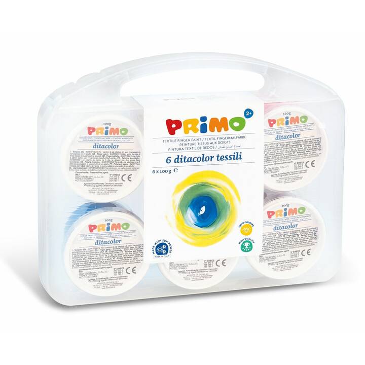 PRIMO Peinture au doigt Set (6 x 100000 ml, Multicolore)