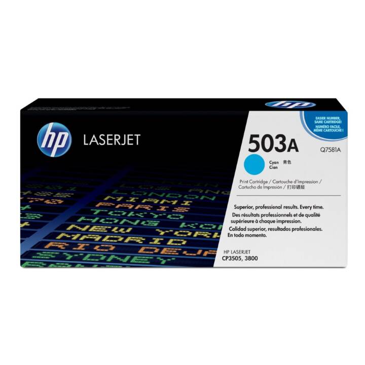 HP Q7581A (Cartouche individuelle, Cyan)