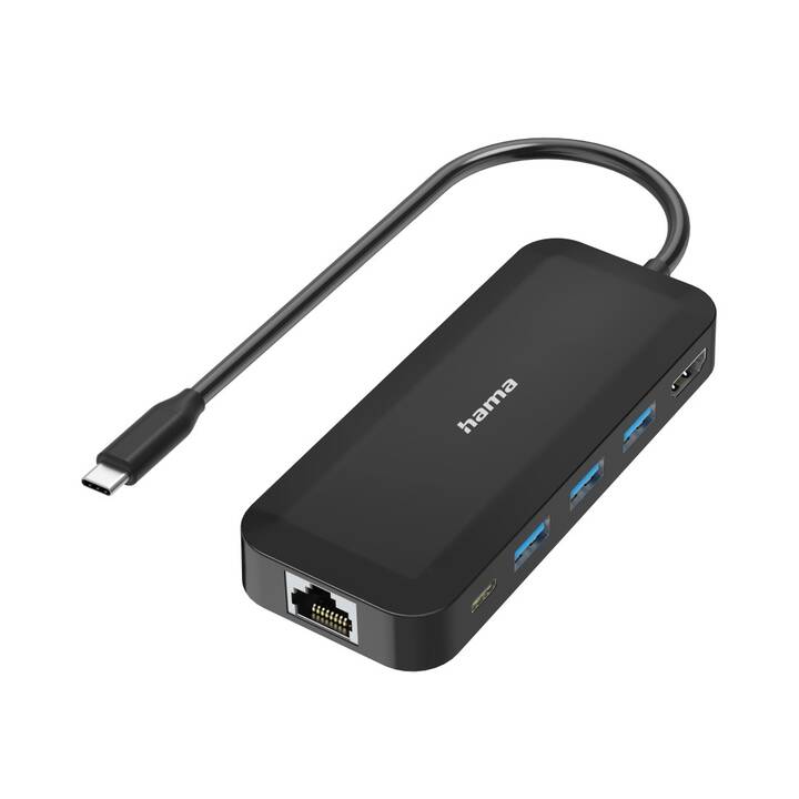 HAMA Multiport (6 Ports, USB Type-C, RJ-45, HDMI, USB Type-A)