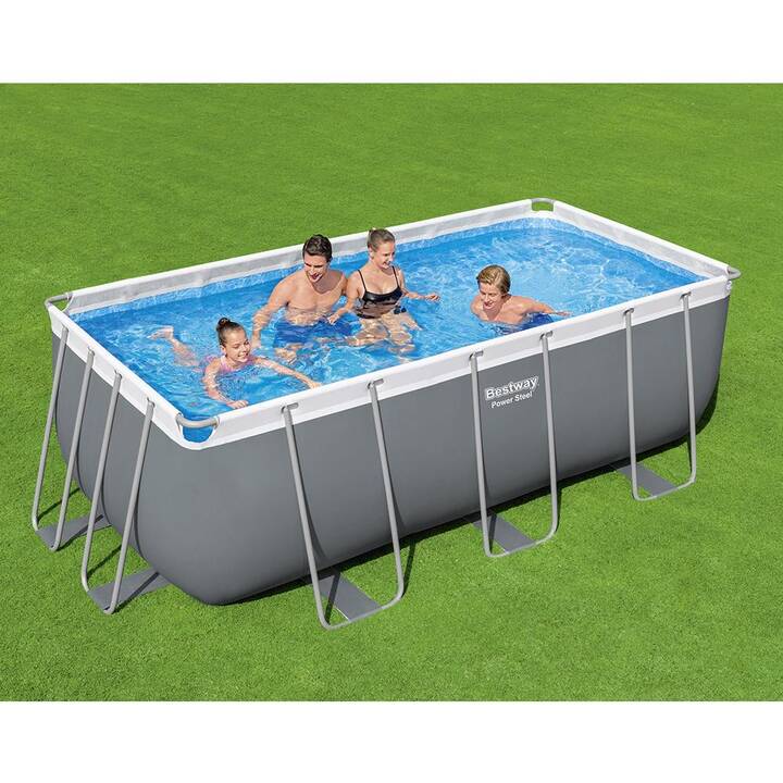 BESTWAY Piscina fuori terra con struttura tubolare in acciaio Power Steel (201 cm x 412 cm x 122 cm)