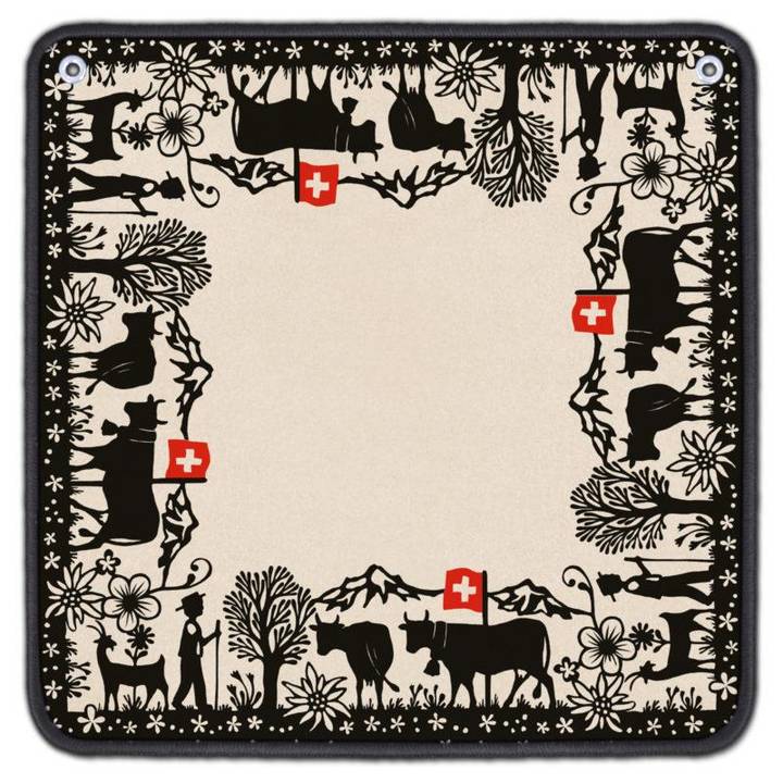 Tapis De Jeu De Cartes DASEV – Noir – Couverture De Table Carré – Protection Pour Jeux De Société – Taille 1