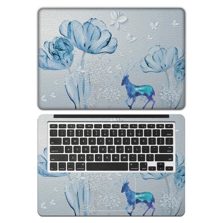 EG Autocollant de design (10", Fleurs, Gris)