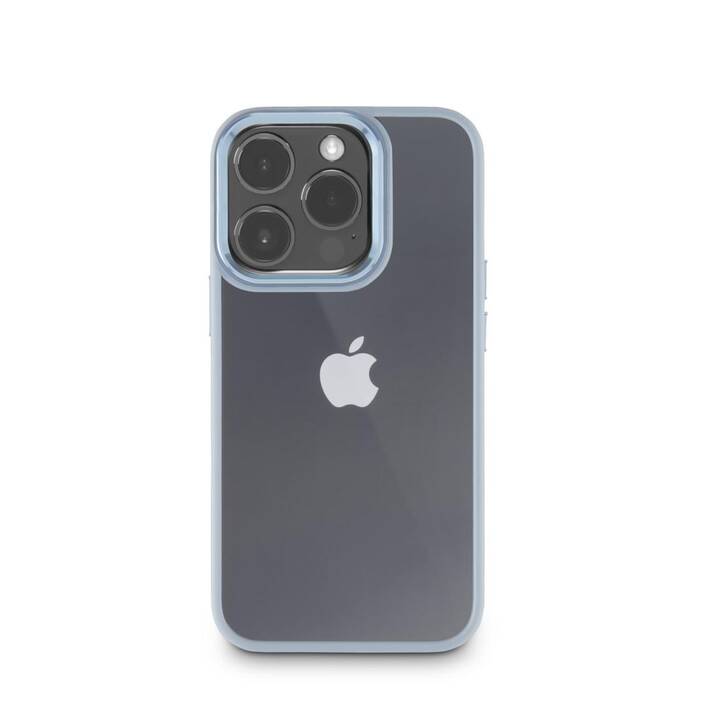 HAMA Backcover Cam Protect (iPhone 15 Pro Max, Ohne Motiv, Transparent, Blau)
