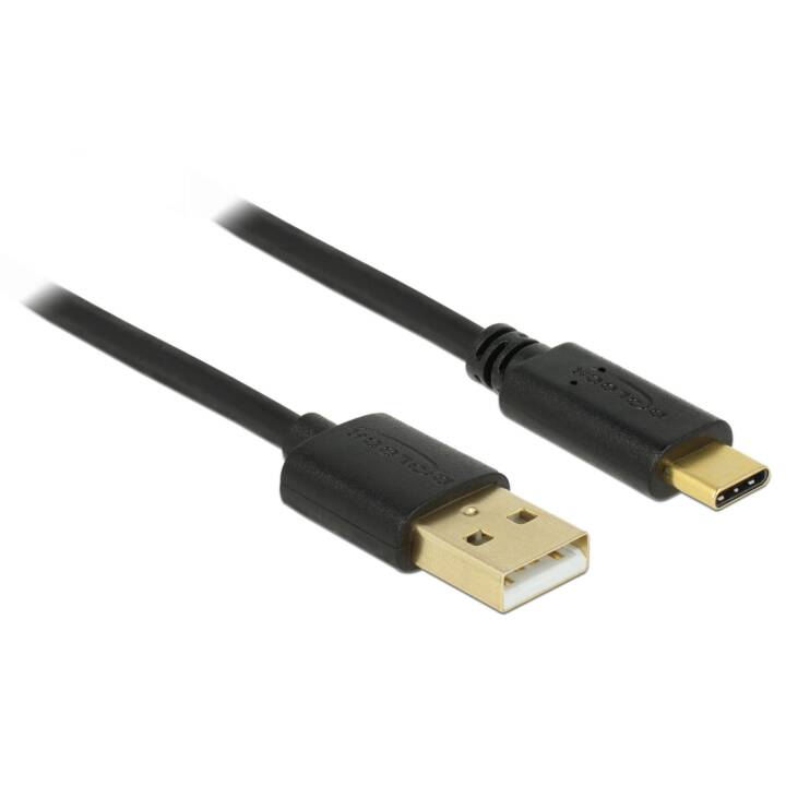 DELOCK USB-Kabel (USB 2.0 Typ-C, USB 2.0 Typ-A, 3 m)
