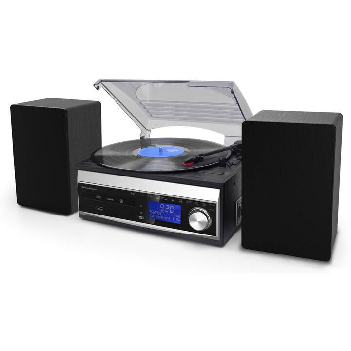 SOUNDMASTER MCD1820 (Noir, Argent, radio-fréquence, Disque, CD, Cassettes)