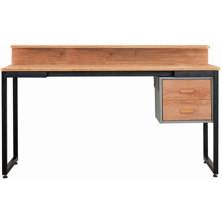 MÖBILIA Bureau (Nature, Black, 140 cm x 60 cm x 71 cm)