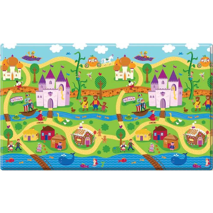 DWINGULER Tappeto da gioco Fairy Tale Land (Multicolore, 130 x 190 cm)