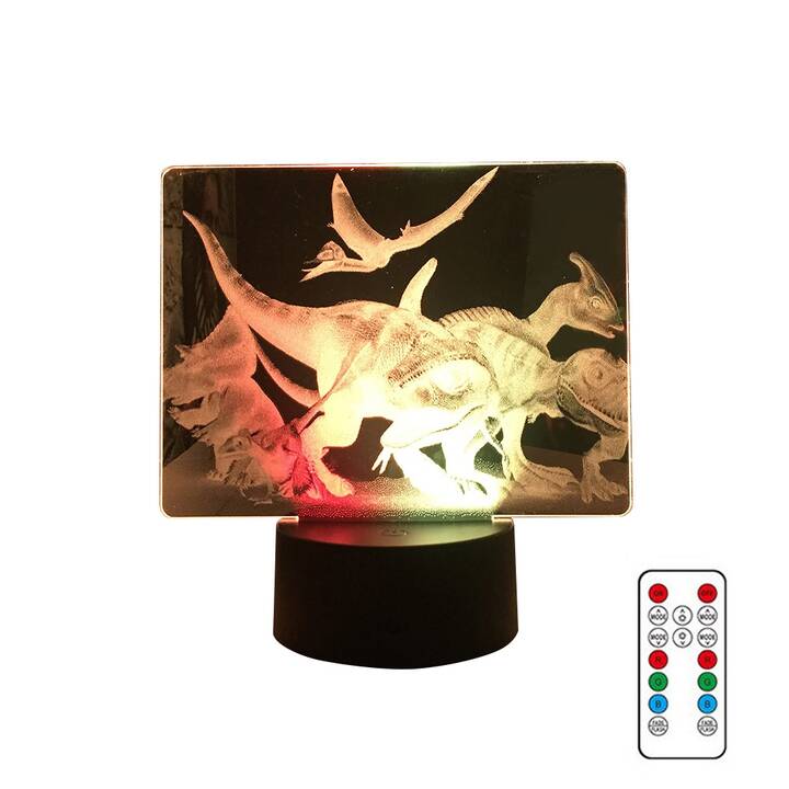 EG Veilleuse USB 16 couleurs LED avec télécommande (pas de batterie incluse) - dinosaure
