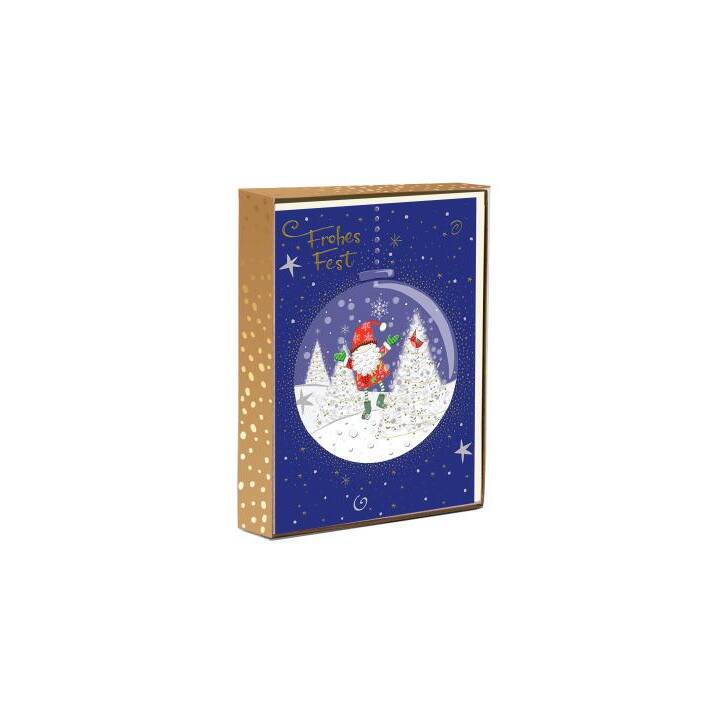 TURNOWSKY Weihnachtskarte (Weihnachten / Advent, B6, Blau)