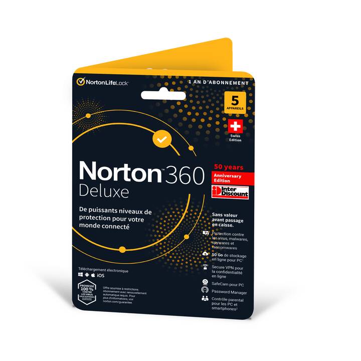 NORTON 360 Deluxe (Abbonamento, 5x, 1 anno, Francese)