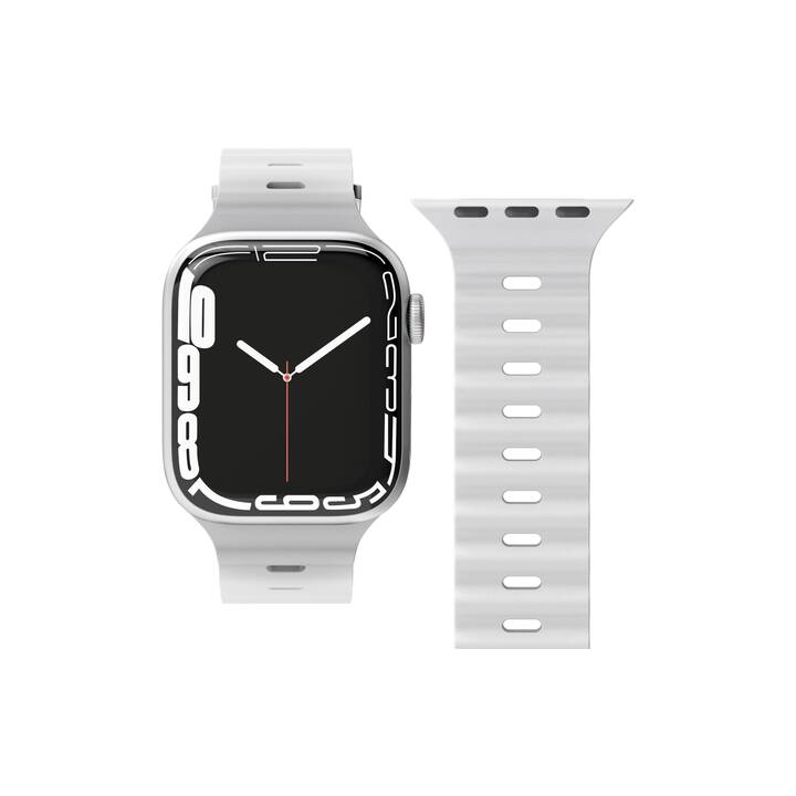 VONMÄHLEN Wave Armband (Apple Watch 45 mm / 42 mm / 49 mm / 44 mm, Silber)