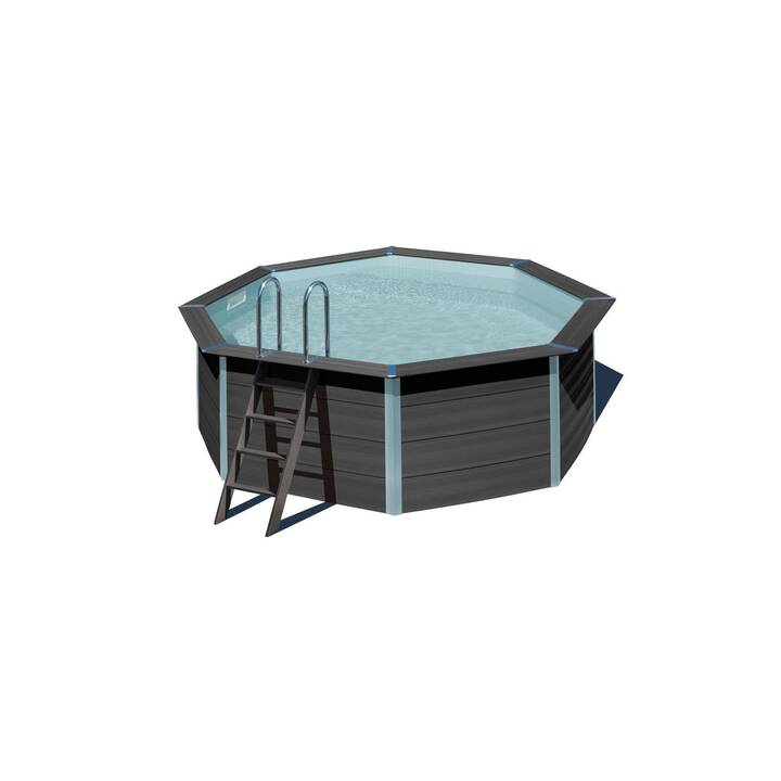 GRE Piscina fuori terra con struttura tubolare in acciaio Composit (30 cm x 410 cm x 124 cm)