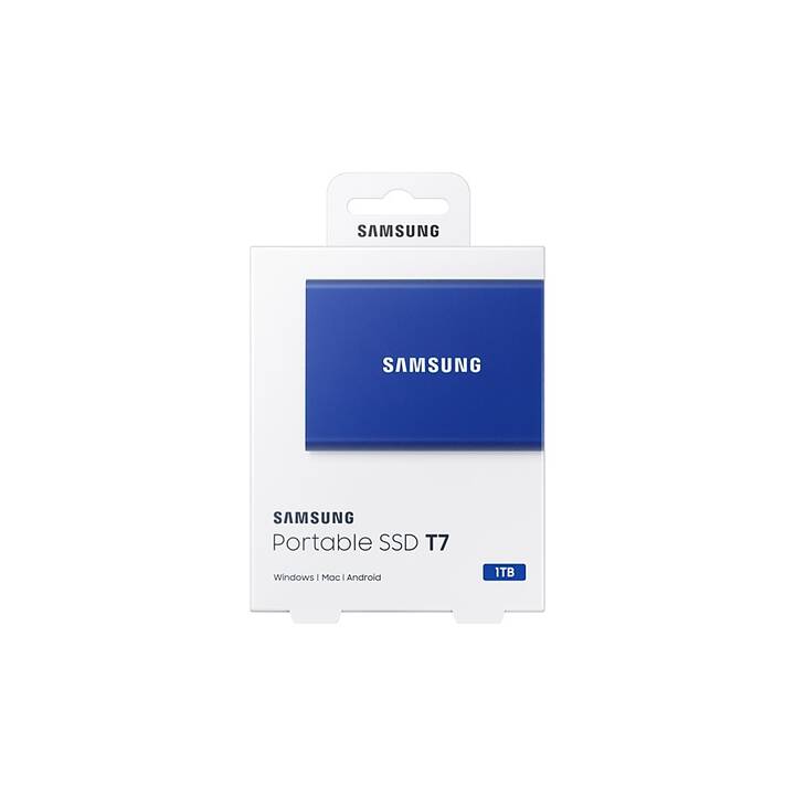 SAMSUNG Portable SSD T7 (USB Typ-C, 1000 GB, Blue)
