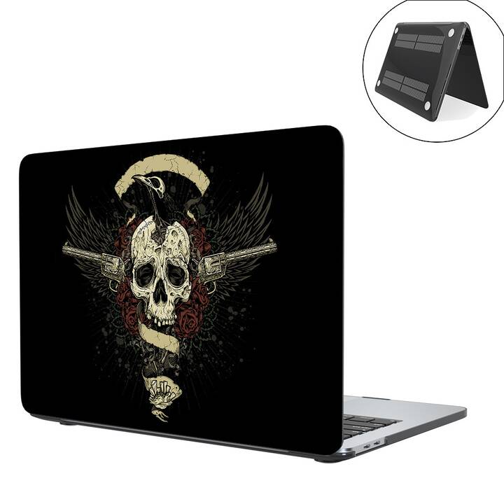 EG coque pour MacBook Air 13" (puce Apple M1) (2020) - noir - tête de mort