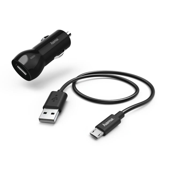 HAMA Micro-USB, 2.4 A (1 m, Schwarz)