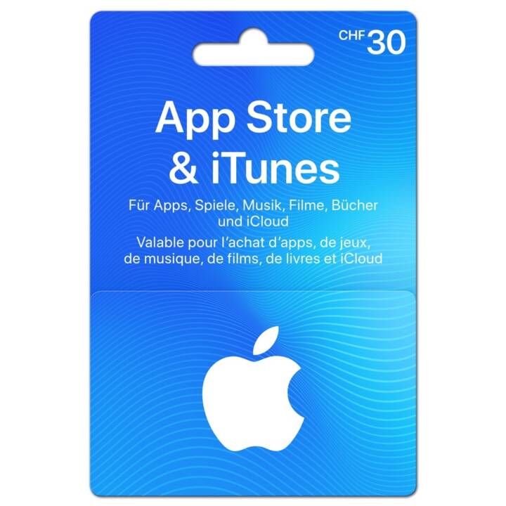 Geschenkkarte für App Store & iTunes über CHF 30