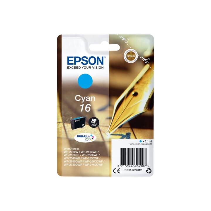 EPSON T1622 (Cyan, 1 pièce)
