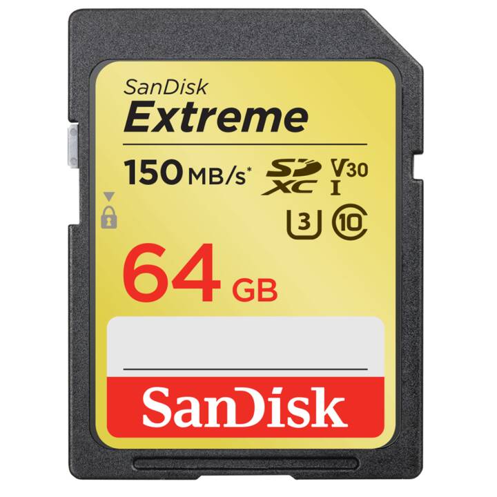 SANDISK SDXC Extreme (Class 10, 64 GB, 150 MB/s)