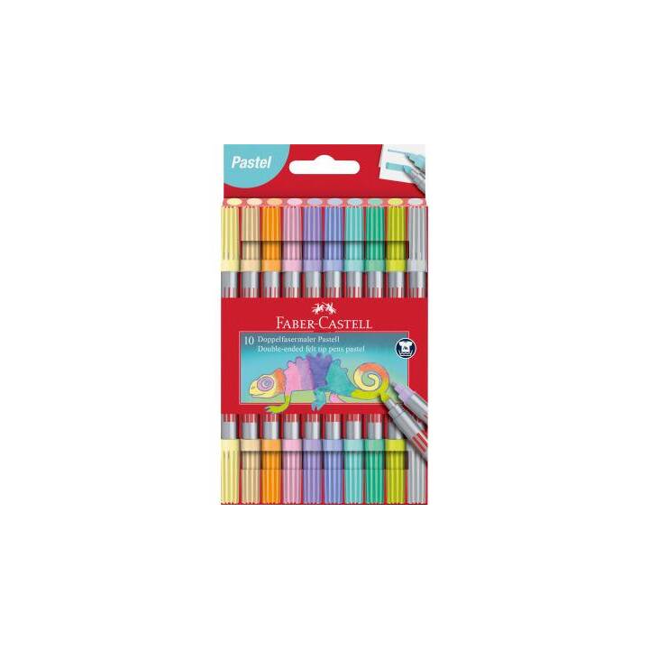 FABER-CASTELL Crayon feutre (Multicolore, 10 pièce)