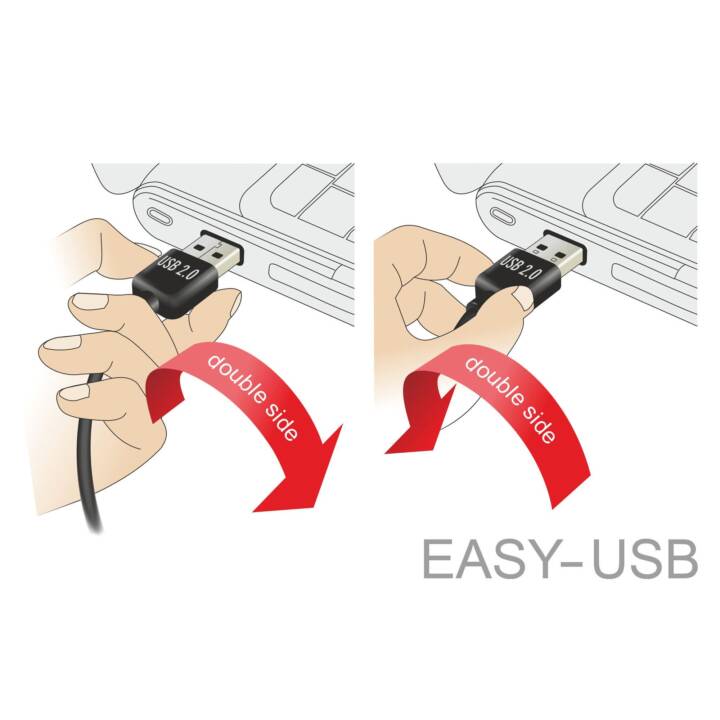 DELOCK USB 2.0 cavo A - A EASY-USB angolato 1 m