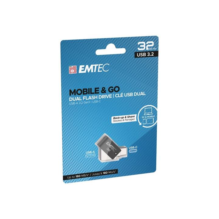 EMTEC INTERNATIONAL T260C Mobile & Go (32 GB, USB 3.2 Typ-C)