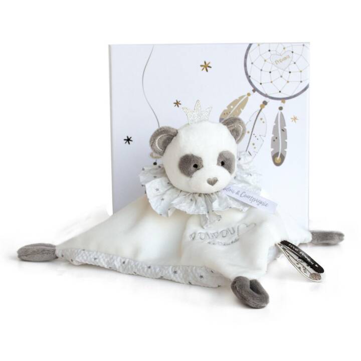 DOUDOU ET COMPAGNIE Panda (20 cm, Grigio, Bianco)