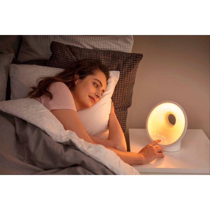 PHILIPS Réveil de luminothérapie SmartSleep HF3654/01 Sleep and Wake-up Light (Blanc)