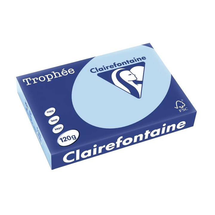 CLAIREFONTAINE Trophée Papier couleur (250 feuille, A4, 120 g/m2)