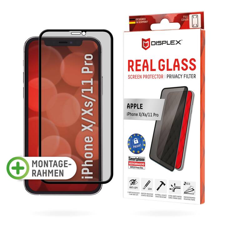 DISPLEX Displayschutzglas (iPhone 11 Pro, iPhone XS, iPhone X, 1 Stück)
