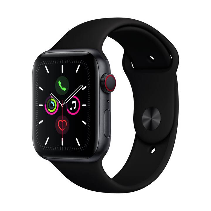 APPLE Watch Series 5 GPS + LTE Space Grau/Schwarz (44 mm, Aluminium,  Silikon) - Interdiscount