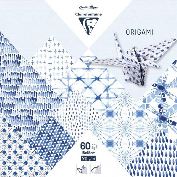 CLAIREFONTAINE Pliage du papier Origami Shibori (Multicolore, 60 pièce)