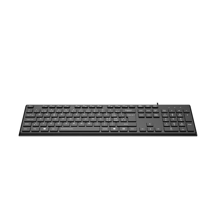 Keyboard Inter INTERTRONIC Wired Keyboard (USB, Schweiz, Deutschland, Kabel ...