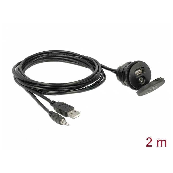 DELOCK Câble de connexion ( Jack 3.5 mm, USB Typ-A, 2 m)