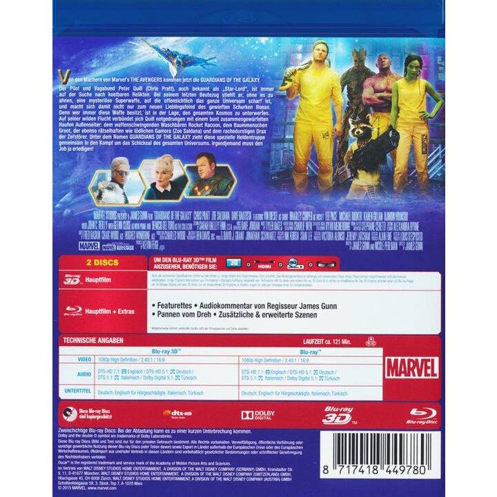 Guardians of the Galaxy (2014) (Blu-ray 3D + Blu-ray) (DE)