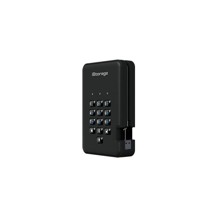 ISTORAGE diskAshur 2 (USB Typ-A, 5000 GB, Schwarz)