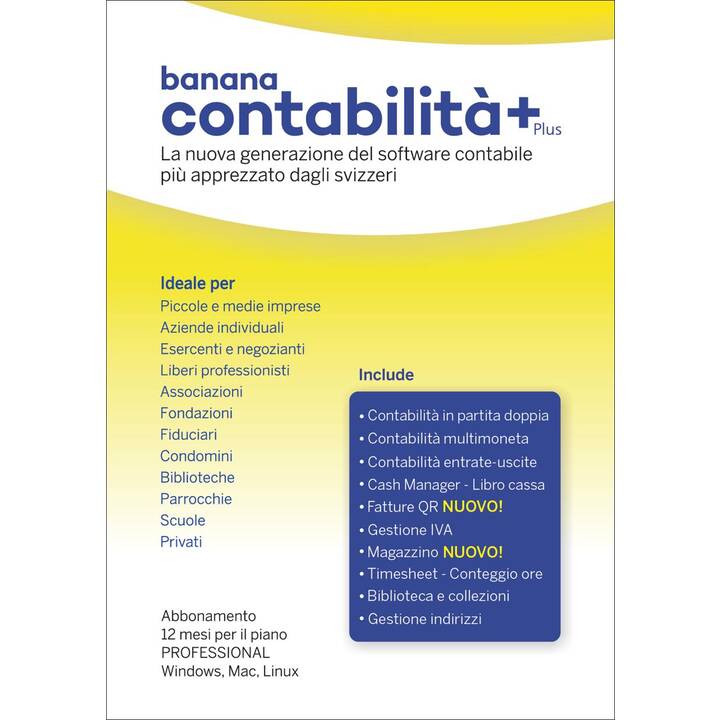 BANANA Contabilità Plus - Professional (Licence, 1 année, Italien)