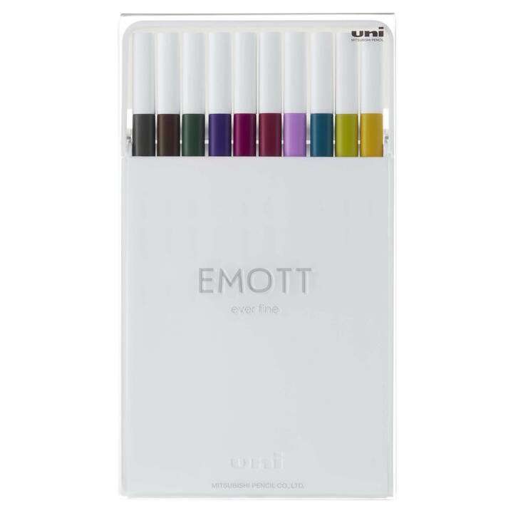 UNI Emott Calmtone Crayon feutre (Multicolore, 10 pièce)