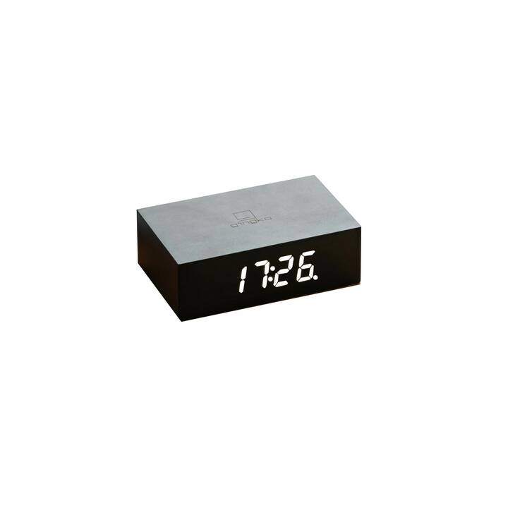 GINGKO Réveil radio-piloté Click Clock (Noir)