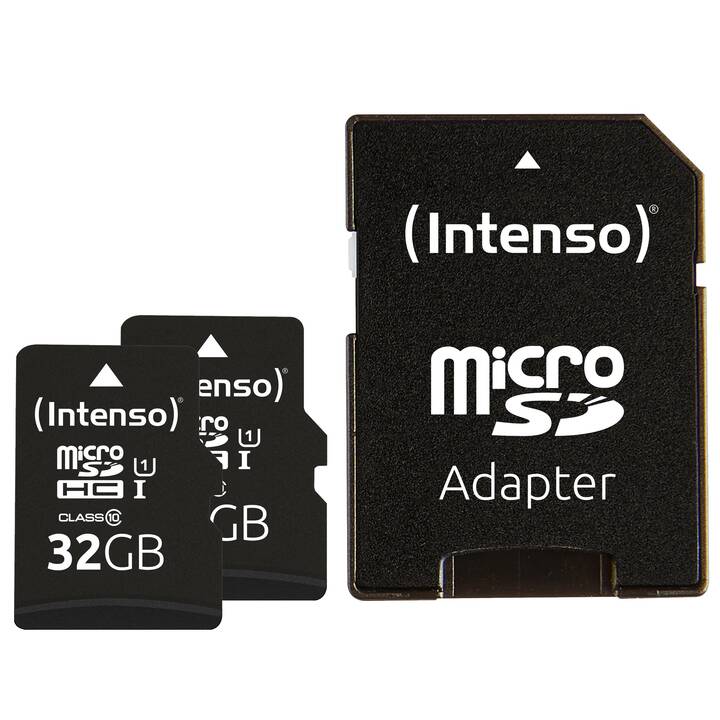INTENSO MicroSDHC Doppelpack (Class 10, 32 GB, 90 MB/s)