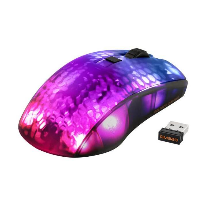 DELTACO DM320 Semi-Transparent Mouse (Senza fili, Gaming)