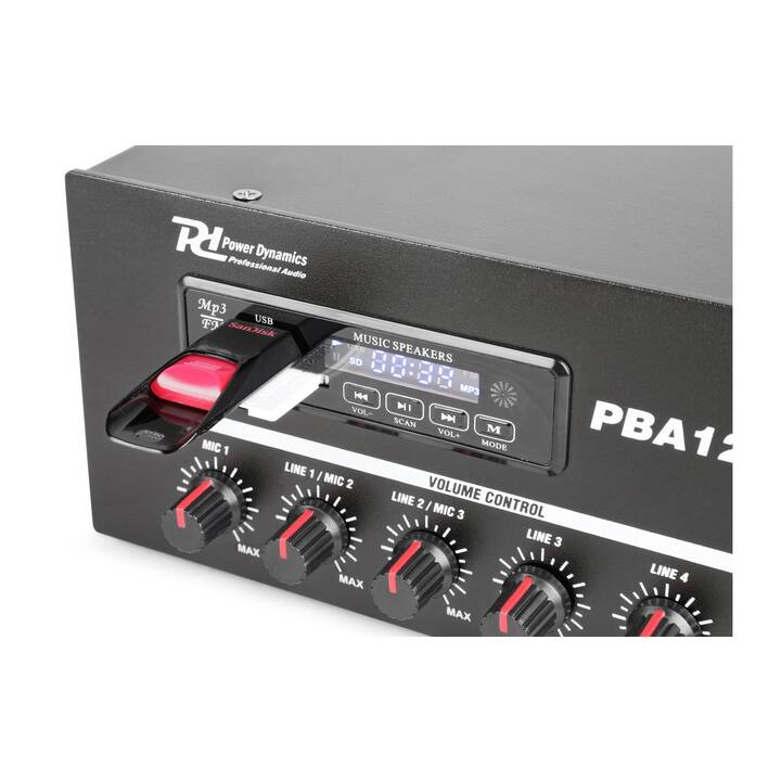 POWER DYNAMICS Pro PBA120 (Amplificateur de stereo, Noir)
