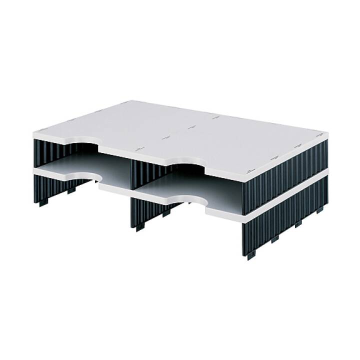STYRO Büroschubladenbox (C4, 485.0 mm  x 331.0 mm  x 140.0 mm, Grau, Schwarz)