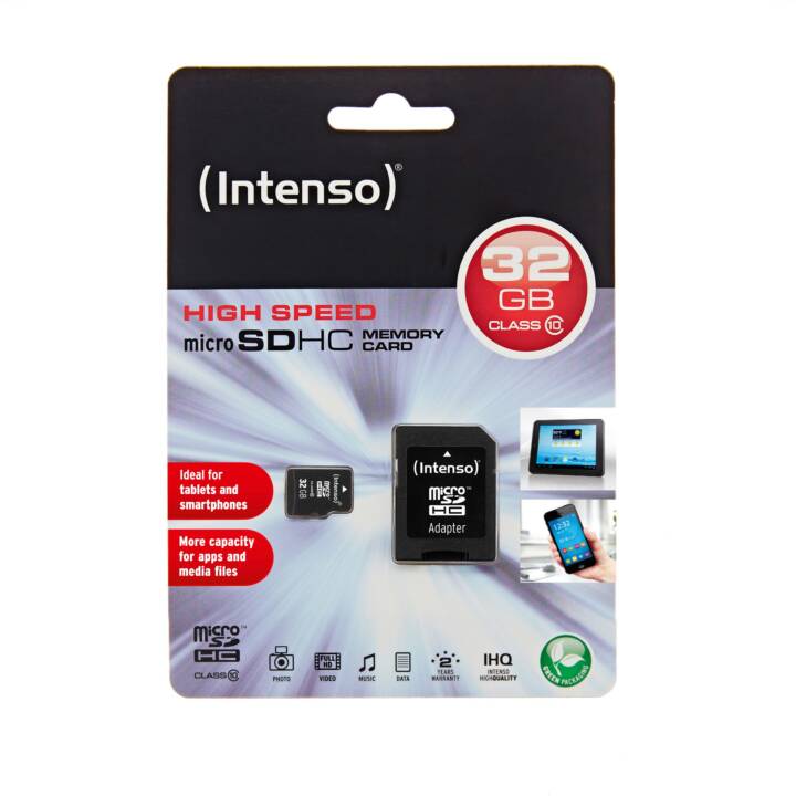 INTENSO MicroSDHC Class 10 (Class 10, 32 GB, 20 MB/s)