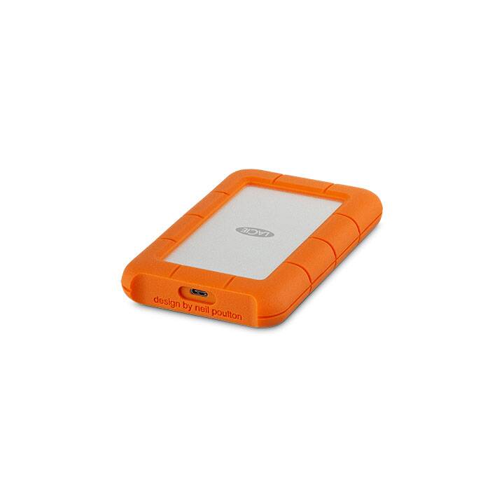LACIE Rugged STFR5000800 (USB Typ-C, 5 TB, Orange, Grau)
