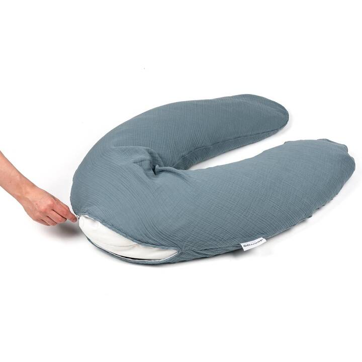 DOOMOO Federa per cuscini allattamento Comfy Big (190 cm, Blu)