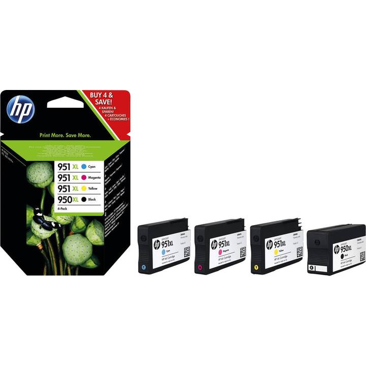 HP 950XL + 951XL (Jaune, Noir, Magenta, Cyan, Multipack)