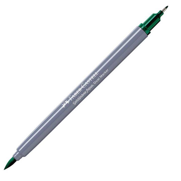 FABER-CASTELL Dual Penna a fibra (Verde scuro, 1 pezzo)