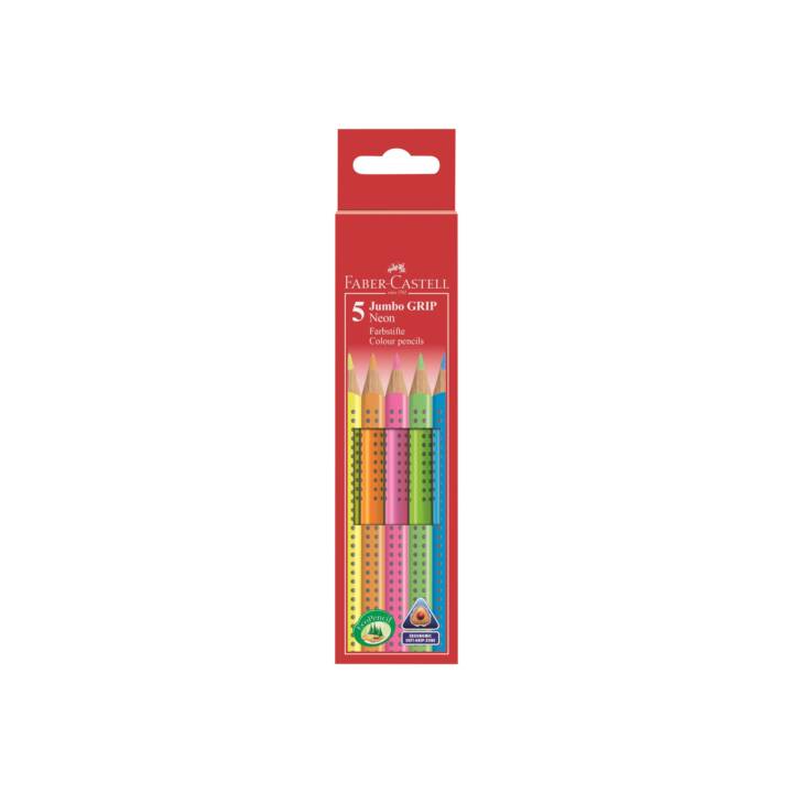 FABER-CASTELL Crayons de couleur Jumbo (Multicolore, 5 pièce)