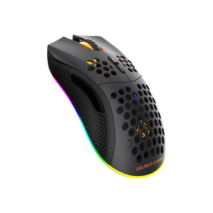 DELTACO DM220 Lightweight RGB Maus (Kabel und Kabellos, Gaming)